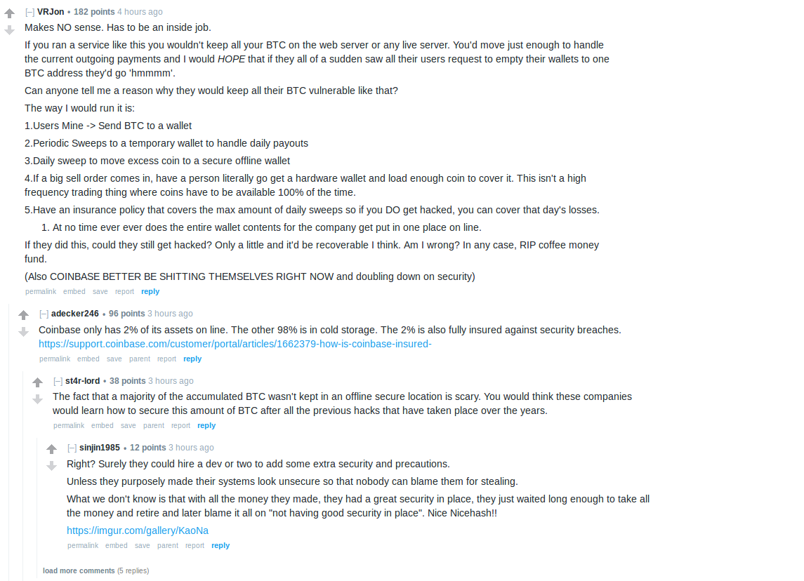 Reddit discussion Nicehash's Hack